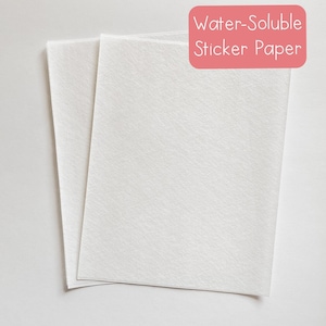 10 fogli A4 fogli bianchi solubili di carta magica, tela solubile in acqua, stabilizzatore autoadesivo stampabile, stabilizzatore di punti