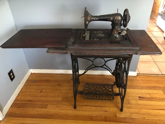 Antique Treadle Sewing Machine And Cabinet Sears Minnesota Etsy