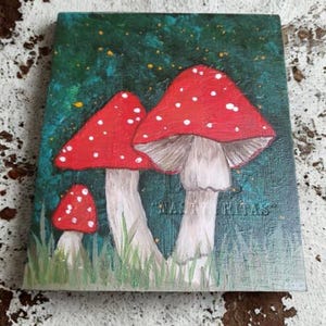Boîte à cigares doublée de feutre peinte à la main