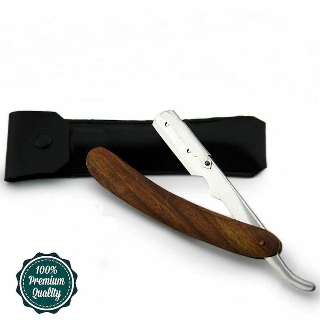 Handmade Wooden Handle Cut Throat Razor: Barber Shaving Razor With ...