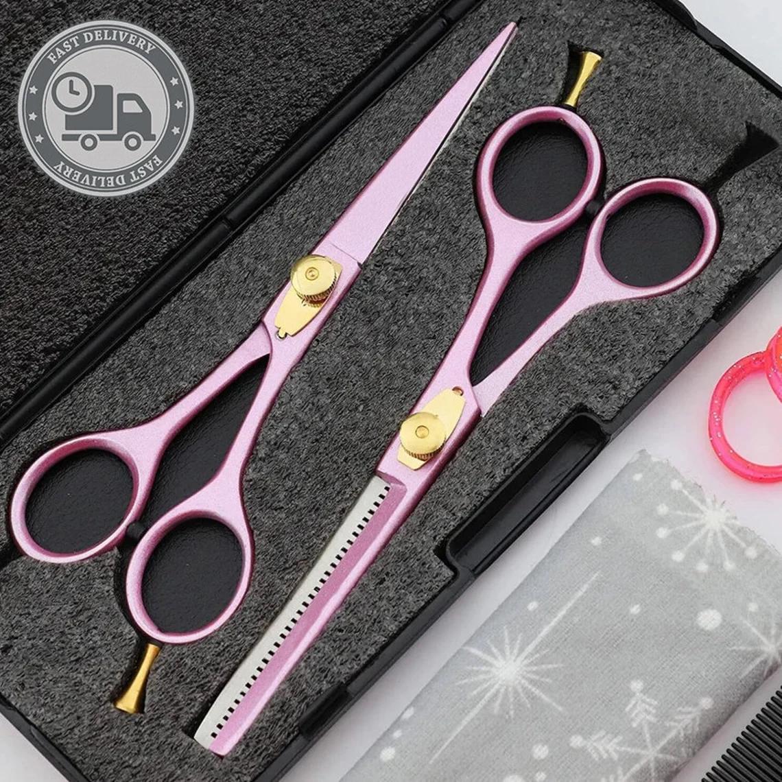 Haar- & Effilierschere, 14 Cm, Rosa – Scharfe Klingen Aus Japanischem Stahl Für Präzise Schnitte