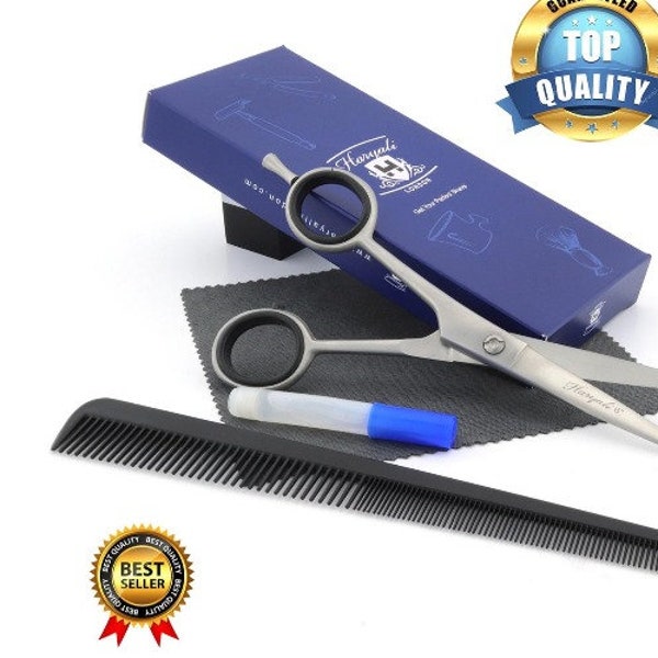 Professionelle Linkshänder Friseurschere 6 "Haarschneideschere Ölkamm und Putztuch