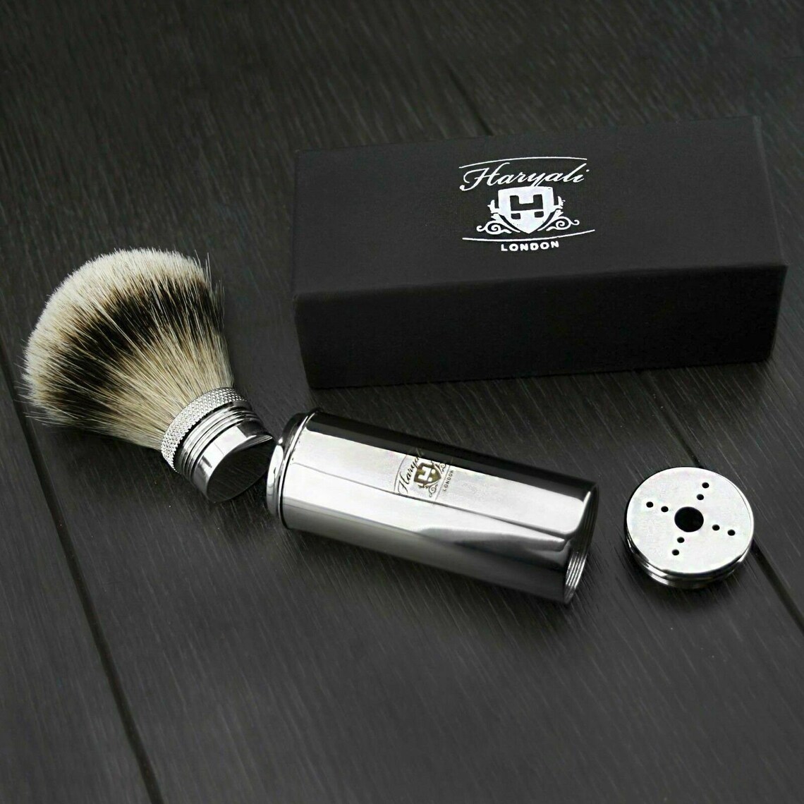 Best Travel Shaving Brush for Men with Silver Tip Badger Hair Etsy