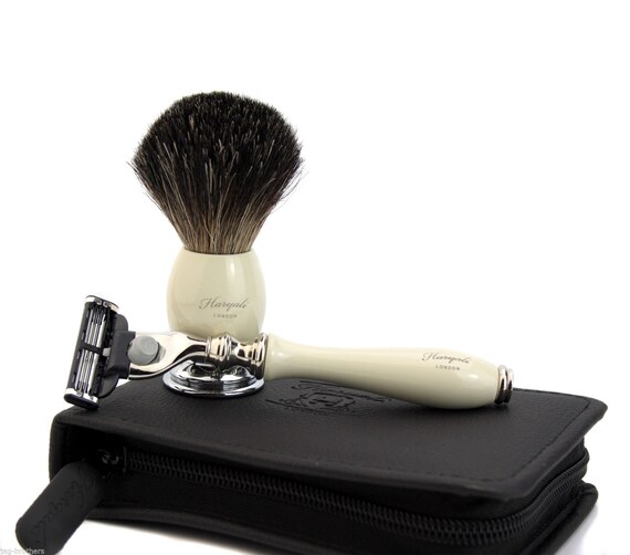 Men's Shaving Gift Set With Shaving Brushand Shaving Razor Etsy