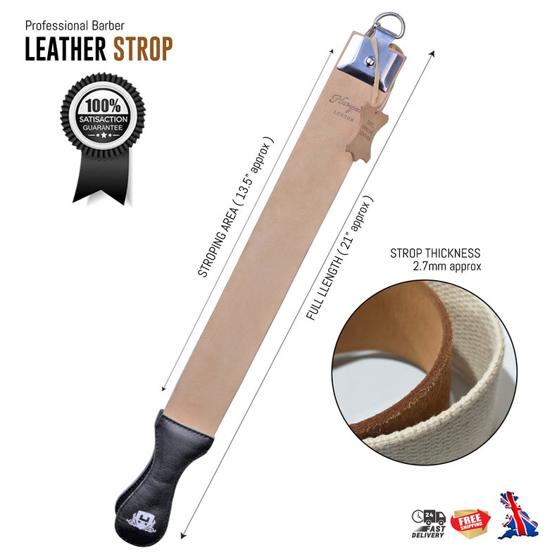 Professional Cut Throat Razor Sharpening Leather Strop Etsy UK