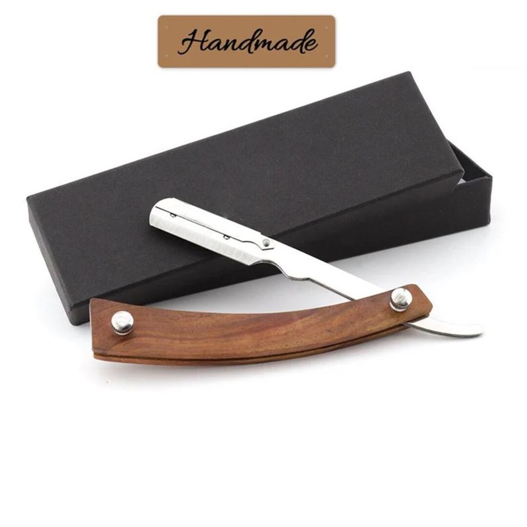 Hand Crafted Razor Handmade Vegan Classic Wooden Handle Cut Throat Razor Zero Waste Single ...