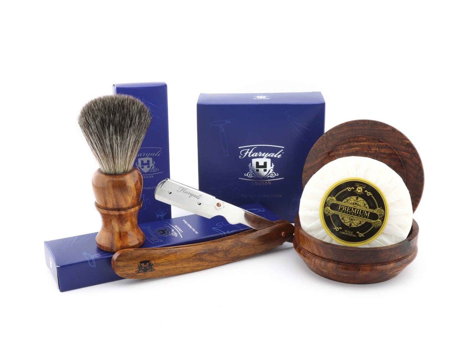 Vintage Men Shave Gift Set Wood Handle for Wet Clean Shaving Etsy UK