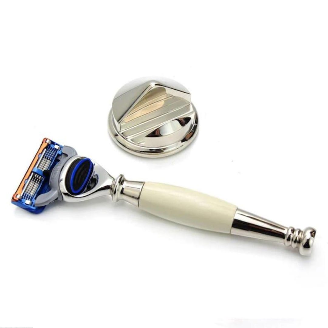Handmade 5 Edge Razor With Ivory Imitation Handle & Stainless Steel ...