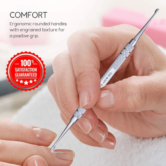 Revlon Cuticle Pusher and Nail Cleaner by Revlon, Dual Ended Nail Care Tool,  Easy to Use, Stainless Steel (Pack of 1) - DroneUp Delivery