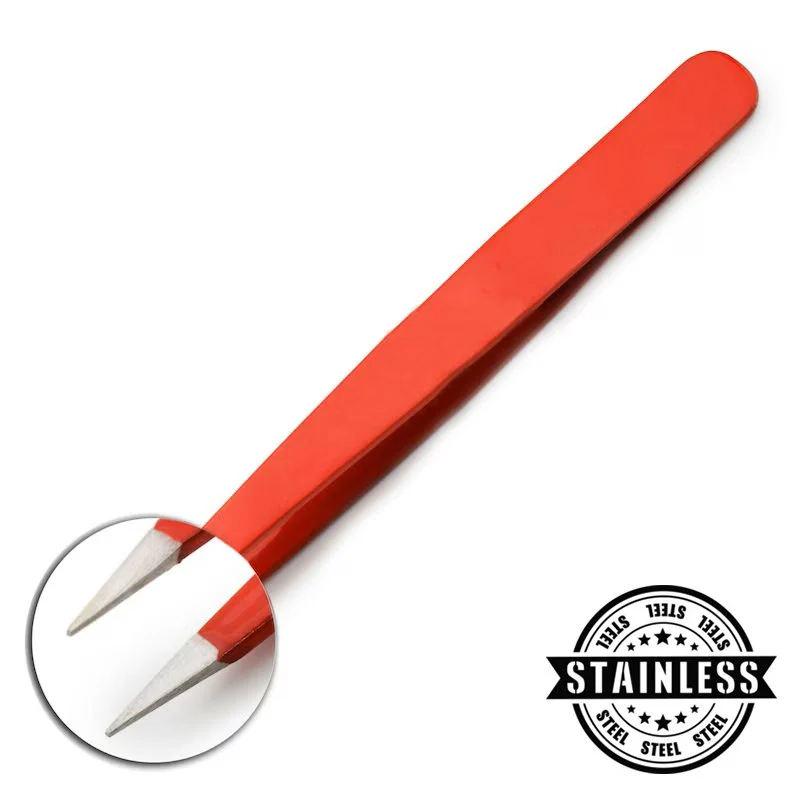 Pinzetta Professionale Retta Per Sopracciglia Con Fodero In Pelle - Foto 12