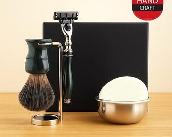 ハンドメイドメンズシェービングセット - 高級ウェットシェービング