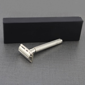 Butterfly Safety Razor with Metallic Handle Mens Razor for Shaving Reusable Razor Standard Size Hand Assembled Zero Waste gifte gifts gifted