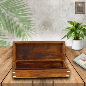 Scatola da viaggio in legno di trucioli fatta a mano, stile antico - Scatola di legno classica per gioielli, scatola multiuso