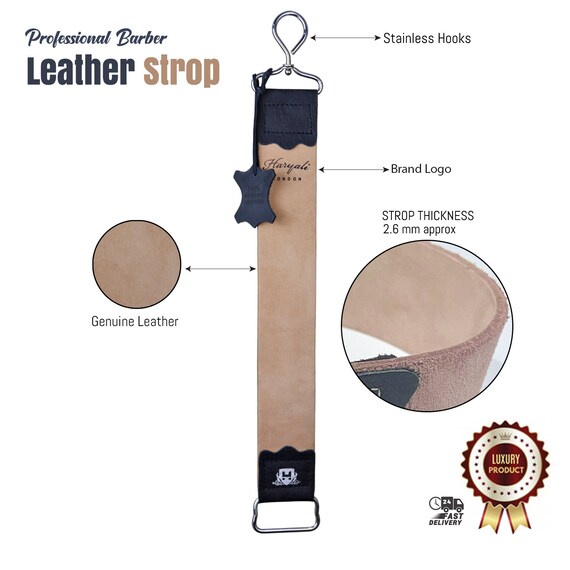 Professional Cut Throat razor and Knives 2 Sided Sharpening Leather Strop