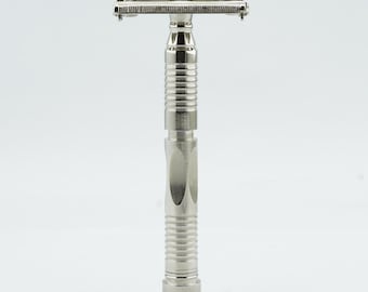 Handmade Double Edge Safety Razor Metallic Men&#39;s Razor for Shaving Reusable Butterfly Safety Razor for Men Hand Assembled
