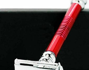 Handmade Butterfly Safety Razor Long Handle Men&#39;s Razor for Shaving Metal Safety Razor for Men and Women