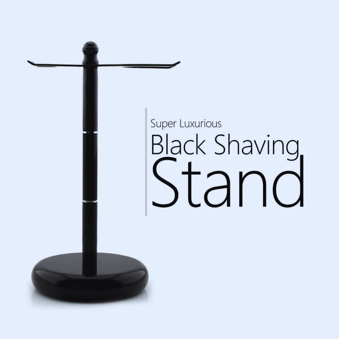 Luxury Stainless Steel Brush and Razor Holder Dual Slot Shaving Brush