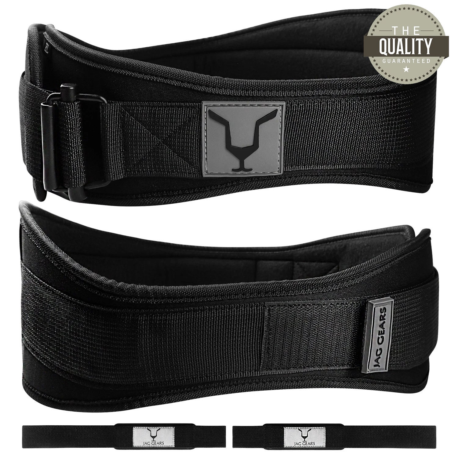 Ceinture lombaire de musculation en cuir - noire - Maroc