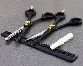 Set di forbici da barbiere fatte a mano: forbici da taglio per capelli in acciaio inossidabile da 6 pollici