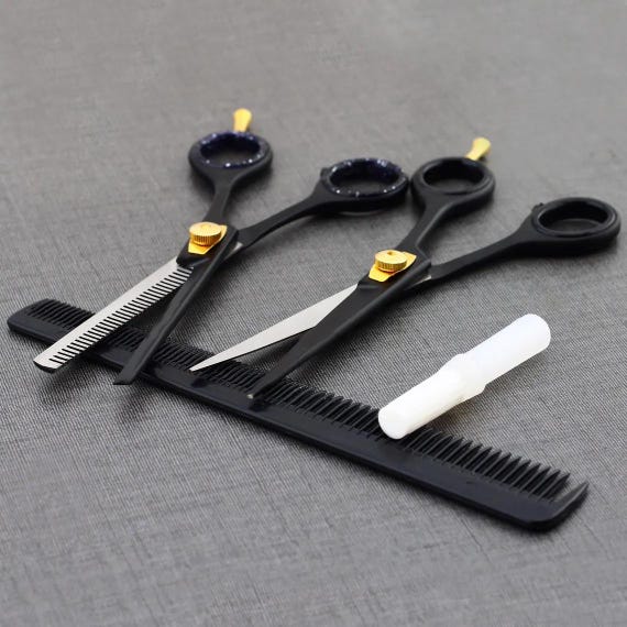6" Professional Stainless Steel Barber Hair Cutting Scissors & Razor Kit – Tampa Surgical