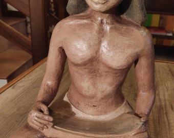 Terracotta statue of Ancient Egyptian Scribe