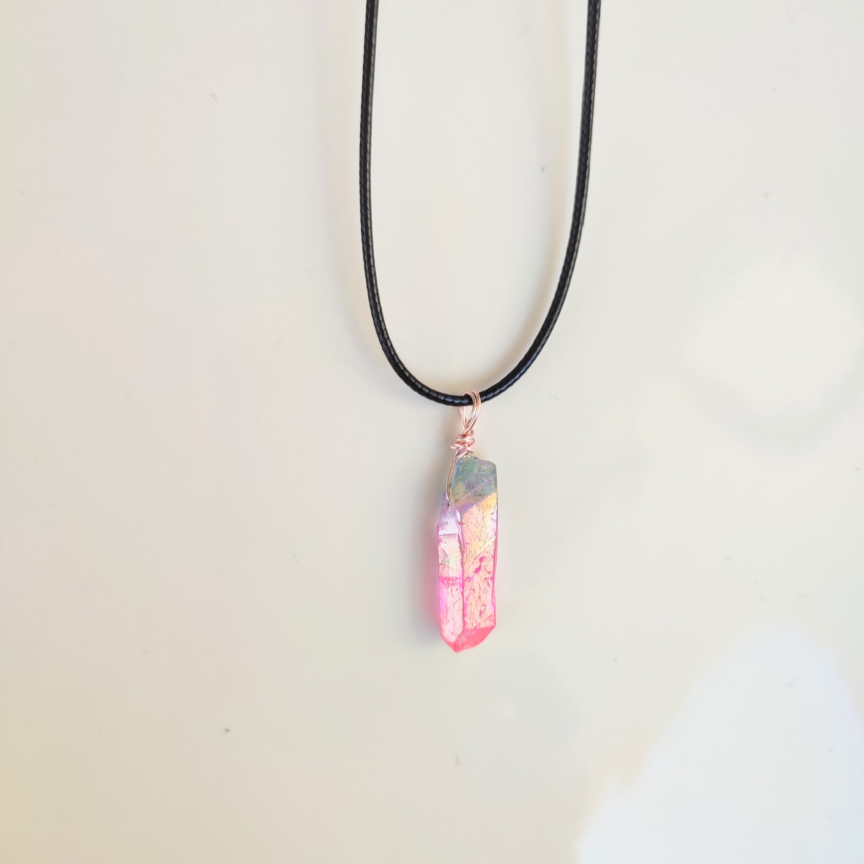 Rainbow Quartz Pendant Connection with your inner child