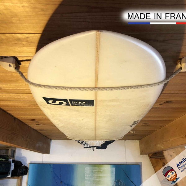 Supports plafond pour planche de surf, snowboard, wakeboard, kitesurf, skis