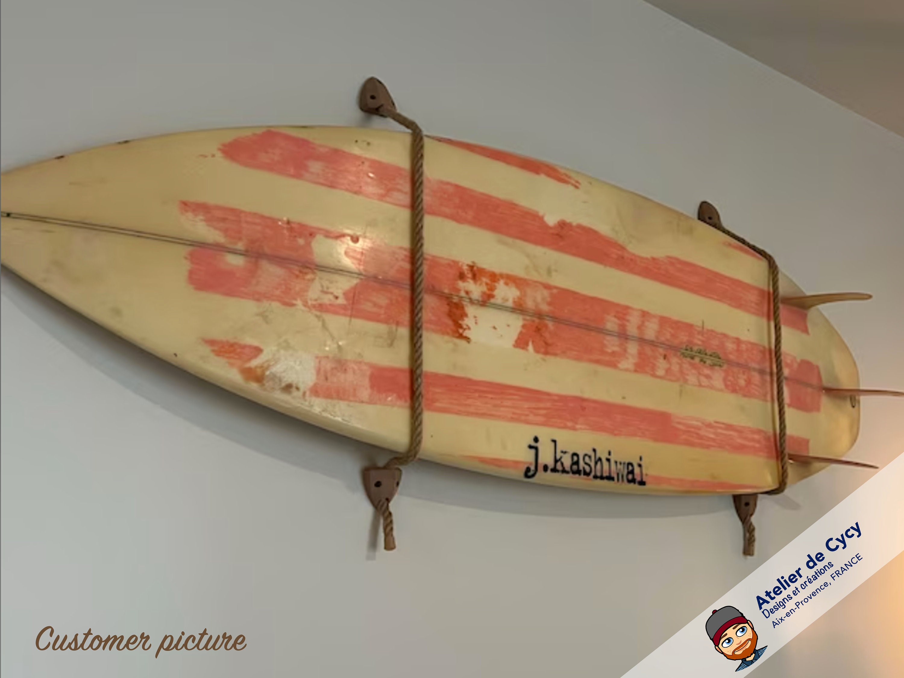 Supports plafond pour planche de surf, snowboard, wakeboard, kitesurf