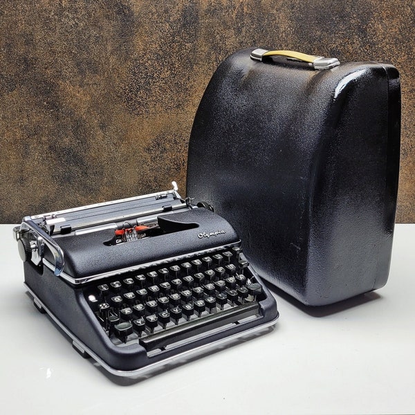 Vintage Olympia SM3 Black Typewriter - Working and Fully Restored - Ideal for Writers and Collectors
