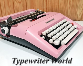 Olivetti Lettera 35 Pink Typewriter: Vintage QWERTY Working Keyboard,Working Typewriter | Customs Paid!