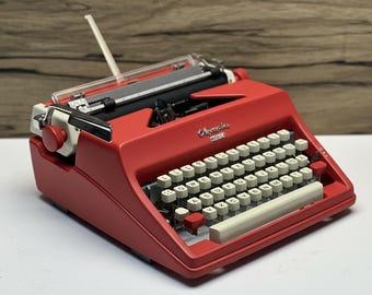 Olympia Monica Vintage Manual Typewriter | Choose Your Color | Retro Mid-Century Office Desk Decor | Working Writer Gift | Customs Paid!