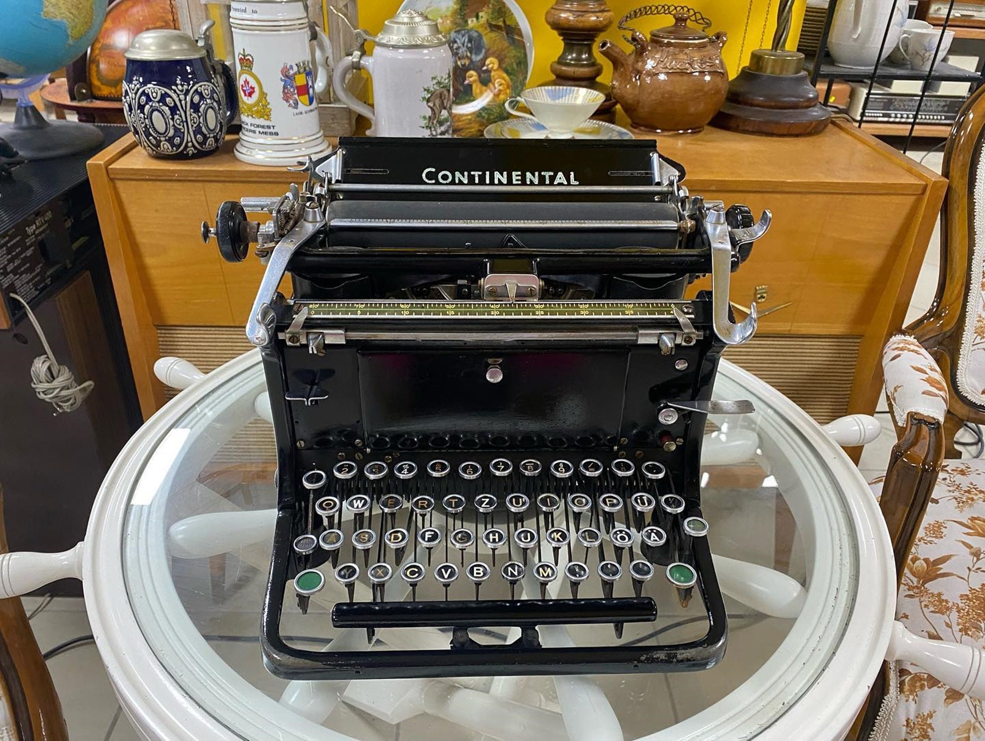 Continental 1925 タイプライター: ビンテージ オフィス装飾、動作状態 