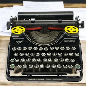Continental Typewriter: Black Glass Keyboard, Fully Operational