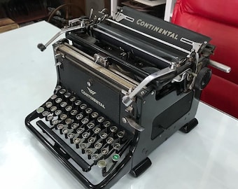 Máquina de escribir continental vintage: elegante decoración de oficina de fabricación alemana, máquina de escribir funcional. ¡Aduana pagada!