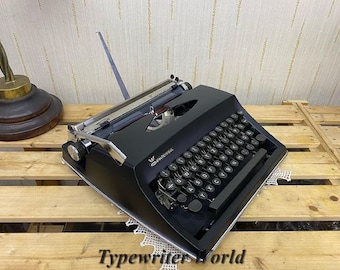 Contessa Typewriter | Fully Functional | Black Typewriter | Vintage Elegance | Writing Companion- vintage typewriter working