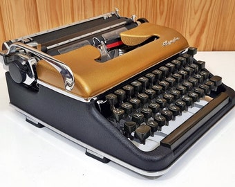 Olympia SM3 Gold Typewriter: Vintage Manual Typewriter, Retro Office Decor,Working Typewriter | Customs Paid!