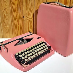 Adler Tippa Pink Typewriter - 1960 - Vintage Mechanical Keyboard- vintage typewriter working- Vintage Typewriter Working