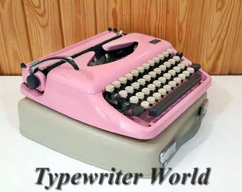 Adler Tippa Pink Typewriter | Typewriter Like New | Typewriter Working- vintage typewriter working- Vintage Typewriter Working