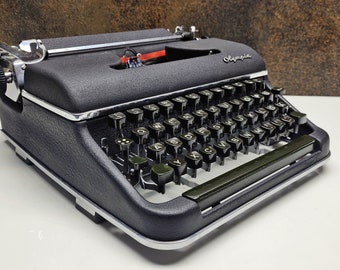 Olympia SM3 Black Vintage Typewriter: Mid-Century Collectible,Working Typewriter | Customs Paid!