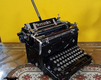 Mercedes Black Typewriter | Error-free Typewriter | Mercedes Typewriter | Favorit Typewriter- Vintage Typewriter Working