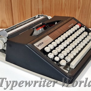 Brother Black Typewriter, Vintage Working Typewriter, Premium Gift for Writers, Classic Collectible, Retro Office Decor