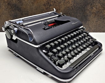 Olympia SM3 Black Typewriter: Restored Vintage Collectible with Bag,Working Typewriter | Customs Paid!