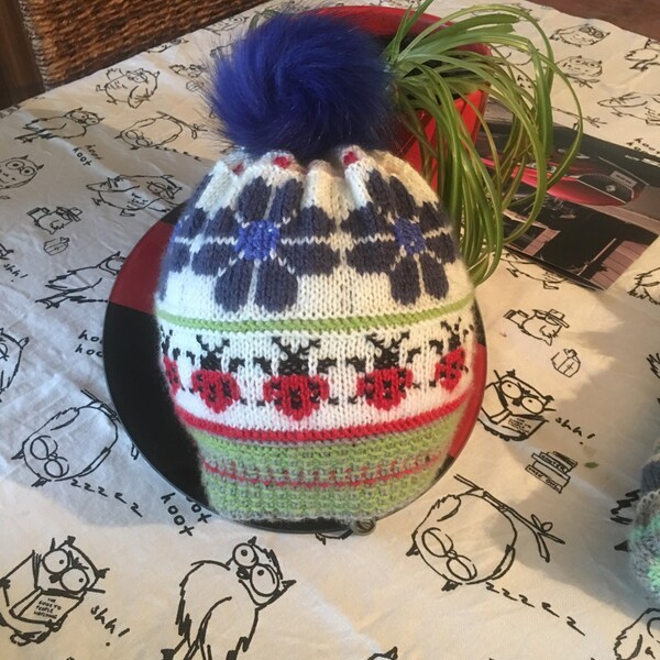 FAIRISLE PEBBLE HAND KNIT BEANIE main image 1