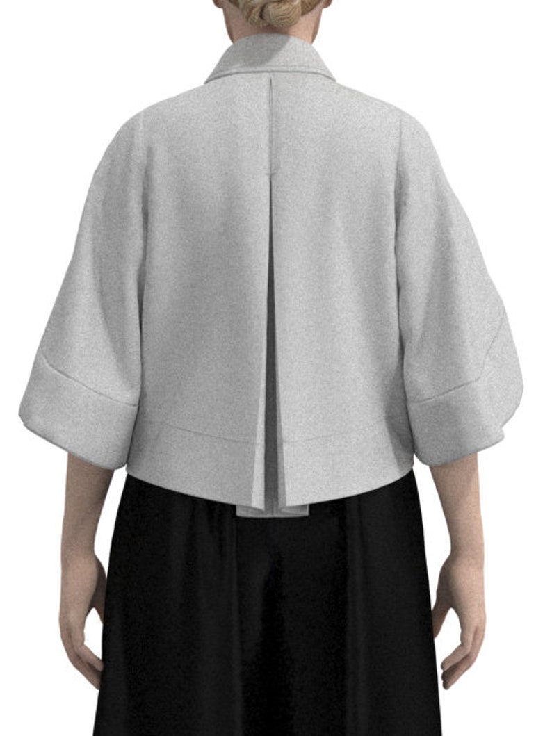 WACA083019 Cape style short coat PDF pattern