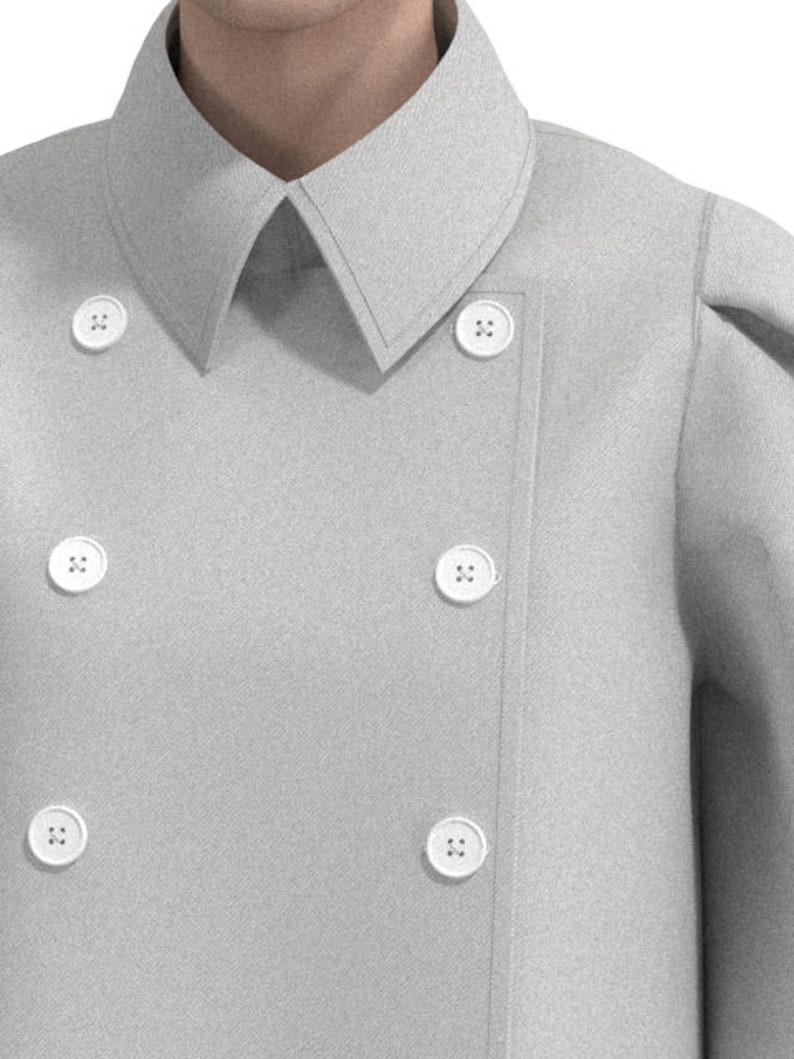 WACA083019 Cape style short coat PDF pattern