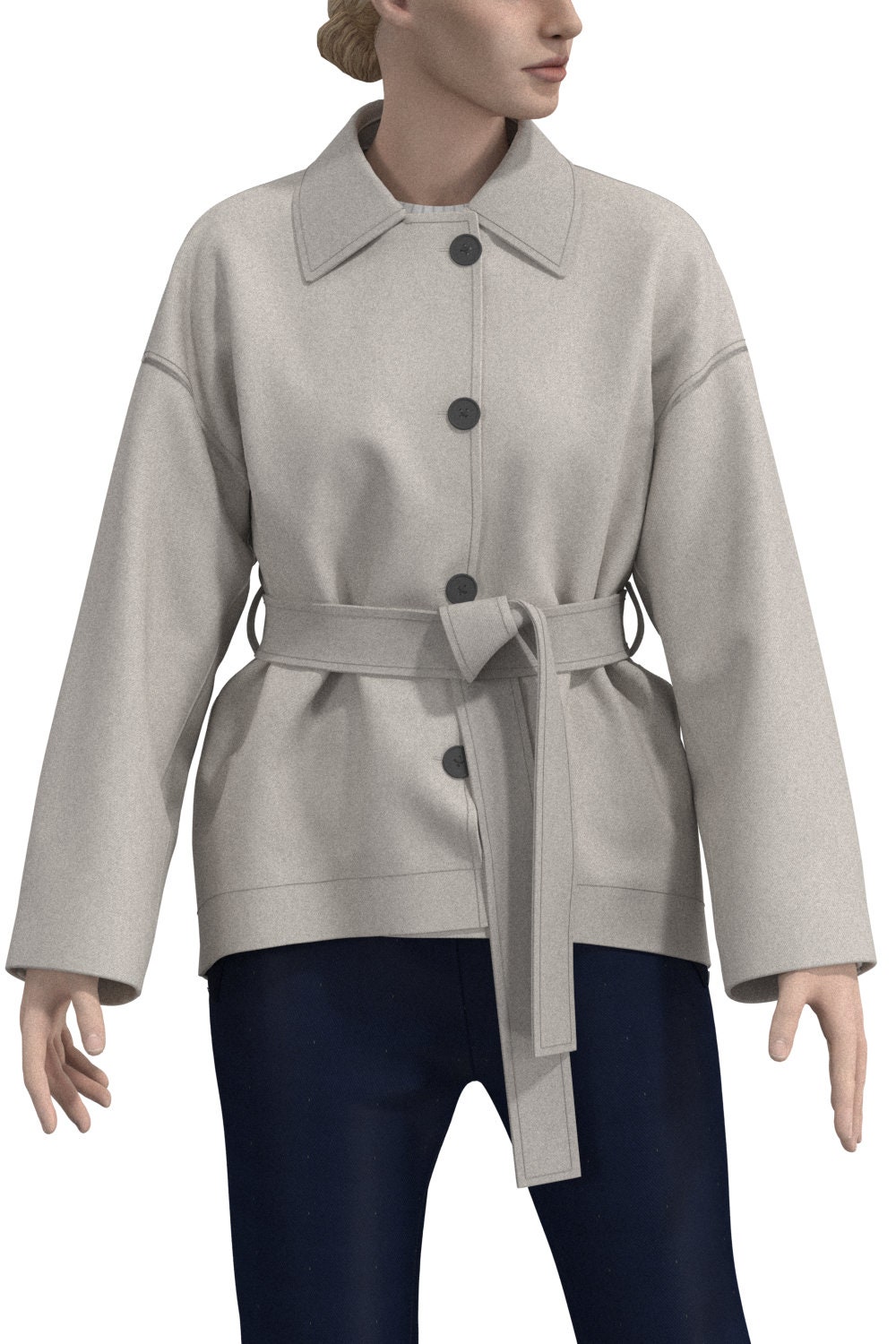 Women.Drop shoulder short jacket PDF patternWAJK112720 Etsy