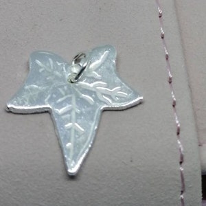 A beautiful Shiney handmade fine silver ivy leaf pendant a piece of nature captured forever made just for you image 1