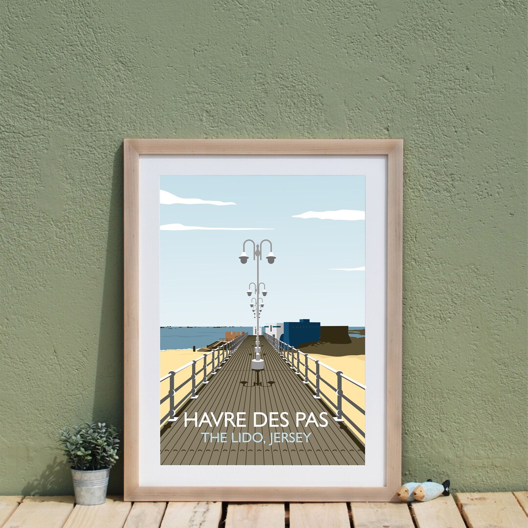 Buy Havre Des Pas, the Lido, Jersey, Poster, St Helier Print, Art