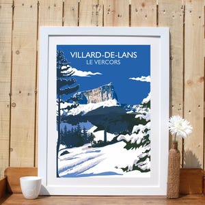 Le Vercors Ski Print, French Alps, Isere Villard de Lans