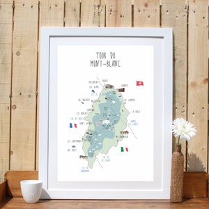 Tour de Mont Blanc Walking Map Trail Map French Alps